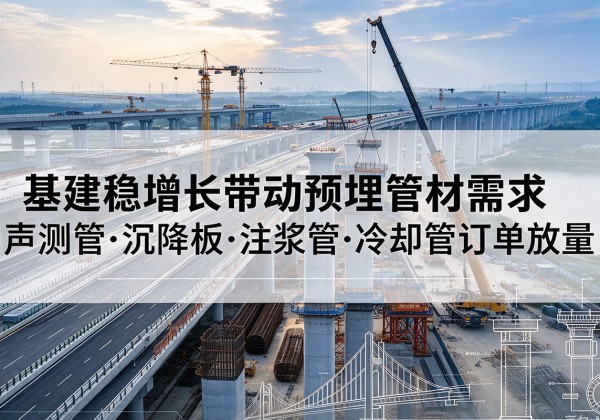 南靖基建稳增长带动预埋监测管材需求，声测管、沉降板、注浆管订单持续放量